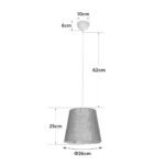 GLOBOSTAR® CONEY 203-0072 Μοντέρνο Κρεμαστό Φωτιστικό Οροφής με Ντουί 1 x E27 AC 220-240V IP20 - Ροζ - Μ26 x Π26 x Υ25cm - Image 12