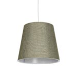 GLOBOSTAR® CONEY 203-0074 Μοντέρνο Κρεμαστό Φωτιστικό Οροφής με Ντουί 1 x E27 AC 220-240V IP20 - Λαδί - Μ26 x Π26 x Υ25cm