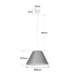 GLOBOSTAR® RIFT 203-0075 Μοντέρνο Κρεμαστό Φωτιστικό Οροφής με Ντουί 1 x E27 AC 220-240V IP20 - Μπλε - Μ35 x Π35 x Υ22.5cm - Image 12