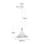 GLOBOSTAR® BELFRY 203-0076 Μοντέρνο Κρεμαστό Φωτιστικό Οροφής με Ντουί 1 x E27 AC 220-240V IP20 - Λεύκο & Χρυσό - Μ29.5 x Π29.5 x Υ22cm - Image 12