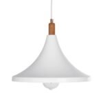 GLOBOSTAR® BELFRY 203-0076 Μοντέρνο Κρεμαστό Φωτιστικό Οροφής με Ντουί 1 x E27 AC 220-240V IP20 - Λεύκο & Χρυσό - Μ29.5 x Π29.5 x Υ22cm - Image 5