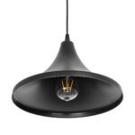 GLOBOSTAR® BELFRY 203-0078 Μοντέρνο Κρεμαστό Φωτιστικό Οροφής με Ντουί 1 x E27 AC 220-240V IP20 - Μαύρο - Μ29.5 x Π29.5 x Υ21cm - Image 6