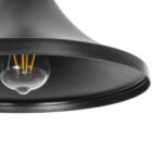 GLOBOSTAR® BELFRY 203-0078 Μοντέρνο Κρεμαστό Φωτιστικό Οροφής με Ντουί 1 x E27 AC 220-240V IP20 - Μαύρο - Μ29.5 x Π29.5 x Υ21cm - Image 8