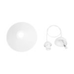 GLOBOSTAR® FONTE 203-0081 Μοντέρνο Κρεμαστό Φωτιστικό Οροφής με Ντουί 1 x E27 AC 220-240V IP20 - Λευκό - Μ25.5 x Π25.5 x Υ10cm - Image 11