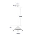 GLOBOSTAR® FONTE 203-0081 Μοντέρνο Κρεμαστό Φωτιστικό Οροφής με Ντουί 1 x E27 AC 220-240V IP20 - Λευκό - Μ25.5 x Π25.5 x Υ10cm - Image 12