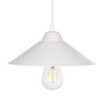 GLOBOSTAR® FONTE 203-0081 Μοντέρνο Κρεμαστό Φωτιστικό Οροφής με Ντουί 1 x E27 AC 220-240V IP20 - Λευκό - Μ25.5 x Π25.5 x Υ10cm - Image 5