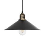 GLOBOSTAR® FERRO 203-0082 Μοντέρνο Κρεμαστό Φωτιστικό Οροφής με Ντουί 1 x E27 AC 220-240V IP20 - Μαύρο & Μπρούτζινο - Μ30 x Π30 x Υ15cm - Image 5