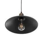 GLOBOSTAR® FERRO 203-0082 Μοντέρνο Κρεμαστό Φωτιστικό Οροφής με Ντουί 1 x E27 AC 220-240V IP20 - Μαύρο & Μπρούτζινο - Μ30 x Π30 x Υ15cm - Image 6