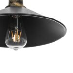 GLOBOSTAR® FERRO 203-0082 Μοντέρνο Κρεμαστό Φωτιστικό Οροφής με Ντουί 1 x E27 AC 220-240V IP20 - Μαύρο & Μπρούτζινο - Μ30 x Π30 x Υ15cm - Image 8