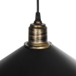 GLOBOSTAR® FERRO 203-0082 Μοντέρνο Κρεμαστό Φωτιστικό Οροφής με Ντουί 1 x E27 AC 220-240V IP20 - Μαύρο & Μπρούτζινο - Μ30 x Π30 x Υ15cm - Image 9