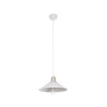 GLOBOSTAR® FERRO 203-0083 Μοντέρνο Κρεμαστό Φωτιστικό Οροφής με Ντουί 1 x E27 AC 220-240V IP20 - Λευκό & Χρυσό - Μ30 x Π30 x Υ15cm - Image 4