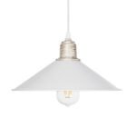 GLOBOSTAR® FERRO 203-0083 Μοντέρνο Κρεμαστό Φωτιστικό Οροφής με Ντουί 1 x E27 AC 220-240V IP20 - Λευκό & Χρυσό - Μ30 x Π30 x Υ15cm - Image 5