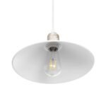 GLOBOSTAR® FERRO 203-0083 Μοντέρνο Κρεμαστό Φωτιστικό Οροφής με Ντουί 1 x E27 AC 220-240V IP20 - Λευκό & Χρυσό - Μ30 x Π30 x Υ15cm - Image 6