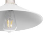 GLOBOSTAR® FERRO 203-0083 Μοντέρνο Κρεμαστό Φωτιστικό Οροφής με Ντουί 1 x E27 AC 220-240V IP20 - Λευκό & Χρυσό - Μ30 x Π30 x Υ15cm - Image 8