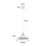 GLOBOSTAR® FERRO 203-0084 Μοντέρνο Κρεμαστό Φωτιστικό Οροφής με Ντουί 1 x E27 AC 220-240V IP20 - Μαύρο - Μ30 x Π30 x Υ15cm - Image 11