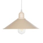 GLOBOSTAR® FERRO 203-0086 Μοντέρνο Κρεμαστό Φωτιστικό Οροφής με Ντουί 1 x E27 AC 220-240V IP20 - Μπεζ - Μ30 x Π30 x Υ15cm - Image 5