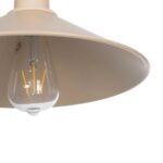 GLOBOSTAR® FERRO 203-0086 Μοντέρνο Κρεμαστό Φωτιστικό Οροφής με Ντουί 1 x E27 AC 220-240V IP20 - Μπεζ - Μ30 x Π30 x Υ15cm - Image 8