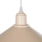 GLOBOSTAR® FERRO 203-0086 Μοντέρνο Κρεμαστό Φωτιστικό Οροφής με Ντουί 1 x E27 AC 220-240V IP20 - Μπεζ - Μ30 x Π30 x Υ15cm - Image 9