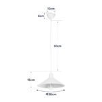 GLOBOSTAR® FERRO 203-0087 Μοντέρνο Κρεμαστό Φωτιστικό Οροφής με Ντουί 1 x E27 AC 220-240V IP20 - Λευκό - Μ30 x Π30 x Υ15cm - Image 12