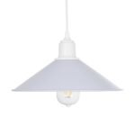 GLOBOSTAR® FERRO 203-0087 Μοντέρνο Κρεμαστό Φωτιστικό Οροφής με Ντουί 1 x E27 AC 220-240V IP20 - Λευκό - Μ30 x Π30 x Υ15cm - Image 5