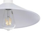 GLOBOSTAR® FERRO 203-0087 Μοντέρνο Κρεμαστό Φωτιστικό Οροφής με Ντουί 1 x E27 AC 220-240V IP20 - Λευκό - Μ30 x Π30 x Υ15cm - Image 8