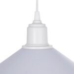 GLOBOSTAR® FERRO 203-0087 Μοντέρνο Κρεμαστό Φωτιστικό Οροφής με Ντουί 1 x E27 AC 220-240V IP20 - Λευκό - Μ30 x Π30 x Υ15cm - Image 9