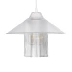 GLOBOSTAR® PROMO 203-0088 Μοντέρνο Κρεμαστό Φωτιστικό Οροφής με Ντουί 1 x E27 AC 220-240V IP20 - Λευκό - Μ25.5 x Π25.5 x Υ20cm - Image 5