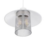 GLOBOSTAR® PROMO 203-0088 Μοντέρνο Κρεμαστό Φωτιστικό Οροφής με Ντουί 1 x E27 AC 220-240V IP20 - Λευκό - Μ25.5 x Π25.5 x Υ20cm - Image 6