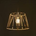 GLOBOSTAR® JUTE 203-0091 Μοντέρνο Κρεμαστό Φωτιστικό Οροφής με Ντουί 1 x E27 AC 220-240V IP20 - Λευκό & Μπεζ - Μ30 x Π30 x Υ23cm - Image 3