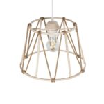 GLOBOSTAR® JUTE 203-0092 Μοντέρνο Κρεμαστό Φωτιστικό Οροφής με Ντουί 1 x E27 AC 220-240V IP20 - Μπεζ - Μ30 x Π30 x Υ23cm - Image 7