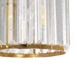 GLOBOSTAR® GLAMOROUS 203-0093 Κλασικό Κρεμαστό Φωτιστικό Οροφής με Ντουί 1 x E27 AC 220-240V IP20 - Χρυσό & Διάφανο - Μ19 x Π19 x Υ16.5cm - Image 8