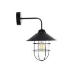 GLOBOSTAR® CAGE 203-0096 Vintage Φωτιστικό Τοίχου - Απλίκα με Ντουί 1 x E27 AC 220-240V IP20 - Μαύρο - M22 x Π28 x Υ35cm - Image 5