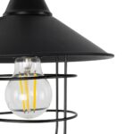 GLOBOSTAR® CAGE 203-0096 Vintage Φωτιστικό Τοίχου - Απλίκα με Ντουί 1 x E27 AC 220-240V IP20 - Μαύρο - M22 x Π28 x Υ35cm - Image 6