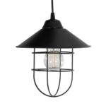 GLOBOSTAR® CAGE 203-0097 Vintage Κρεμαστό Φωτιστικό Οροφής με Ντουί 3 x E27 AC 220-240V IP20 - Μαύρο - Μ45 x Π45 x Υ45cm - Image 8