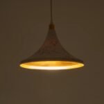 GLOBOSTAR® MARBLE 203-0098 Μοντέρνο Κρεμαστό Φωτιστικό Οροφής με Ντουί 1 x E27 AC 220-240V IP20 - Λεύκο & Χρυσό - Μ30 x Π30 x Υ20cm - Image 3