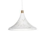 GLOBOSTAR® MARBLE 203-0098 Μοντέρνο Κρεμαστό Φωτιστικό Οροφής με Ντουί 1 x E27 AC 220-240V IP20 - Λεύκο & Χρυσό - Μ30 x Π30 x Υ20cm - Image 5