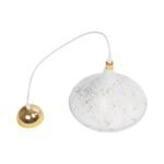 GLOBOSTAR® MARBLE 203-0098 Μοντέρνο Κρεμαστό Φωτιστικό Οροφής με Ντουί 1 x E27 AC 220-240V IP20 - Λεύκο & Χρυσό - Μ30 x Π30 x Υ20cm - Image 10