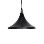 GLOBOSTAR® MARBLE 203-0099 Μοντέρνο Κρεμαστό Φωτιστικό Οροφής με Ντουί 1 x E27 AC 220-240V IP20 - Μαύρο & Χρυσό - Μ30 x Π30 x Υ20cm - Image 5