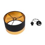 GLOBOSTAR® ZYKLUS 203-0100 Μοντέρνο Κρεμαστό Φωτιστικό Οροφής με Ντουί 1 x E27 AC 220-240V IP20 - Μαύρο & Χρυσό - Μ36 x Π36 x Υ25cm - Image 11