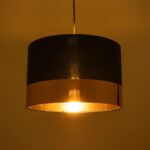 GLOBOSTAR® ZYKLUS 203-0100 Μοντέρνο Κρεμαστό Φωτιστικό Οροφής με Ντουί 1 x E27 AC 220-240V IP20 - Μαύρο & Χρυσό - Μ36 x Π36 x Υ25cm - Image 3