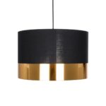 GLOBOSTAR® ZYKLUS 203-0100 Μοντέρνο Κρεμαστό Φωτιστικό Οροφής με Ντουί 1 x E27 AC 220-240V IP20 - Μαύρο & Χρυσό - Μ36 x Π36 x Υ25cm - Image 5