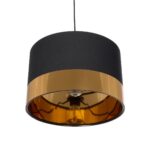 GLOBOSTAR® ZYKLUS 203-0100 Μοντέρνο Κρεμαστό Φωτιστικό Οροφής με Ντουί 1 x E27 AC 220-240V IP20 - Μαύρο & Χρυσό - Μ36 x Π36 x Υ25cm - Image 6