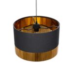 GLOBOSTAR® ZYKLUS 203-0100 Μοντέρνο Κρεμαστό Φωτιστικό Οροφής με Ντουί 1 x E27 AC 220-240V IP20 - Μαύρο & Χρυσό - Μ36 x Π36 x Υ25cm - Image 7