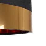 GLOBOSTAR® ZYKLUS 203-0100 Μοντέρνο Κρεμαστό Φωτιστικό Οροφής με Ντουί 1 x E27 AC 220-240V IP20 - Μαύρο & Χρυσό - Μ36 x Π36 x Υ25cm - Image 8