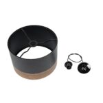 GLOBOSTAR® ZYKLUS 203-0101 Μοντέρνο Κρεμαστό Φωτιστικό Οροφής με Ντουί 1 x E27 AC 220-240V IP20 - Μαύρο & Καφέ - Μ36 x Π36 x Υ25cm - Image 11