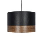 GLOBOSTAR® ZYKLUS 203-0101 Μοντέρνο Κρεμαστό Φωτιστικό Οροφής με Ντουί 1 x E27 AC 220-240V IP20 - Μαύρο & Καφέ - Μ36 x Π36 x Υ25cm - Image 5