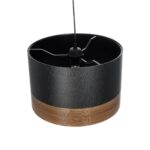 GLOBOSTAR® ZYKLUS 203-0101 Μοντέρνο Κρεμαστό Φωτιστικό Οροφής με Ντουί 1 x E27 AC 220-240V IP20 - Μαύρο & Καφέ - Μ36 x Π36 x Υ25cm - Image 7