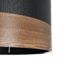 GLOBOSTAR® ZYKLUS 203-0101 Μοντέρνο Κρεμαστό Φωτιστικό Οροφής με Ντουί 1 x E27 AC 220-240V IP20 - Μαύρο & Καφέ - Μ36 x Π36 x Υ25cm - Image 8