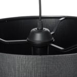 GLOBOSTAR® ZYKLUS 203-0101 Μοντέρνο Κρεμαστό Φωτιστικό Οροφής με Ντουί 1 x E27 AC 220-240V IP20 - Μαύρο & Καφέ - Μ36 x Π36 x Υ25cm - Image 9