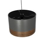 GLOBOSTAR® ZYKLUS 203-0102 Μοντέρνο Κρεμαστό Φωτιστικό Οροφής με Ντουί 1 x E27 AC 220-240V IP20 - Γκρί & Καφέ - Μ36 x Π36 x Υ25cm - Image 7